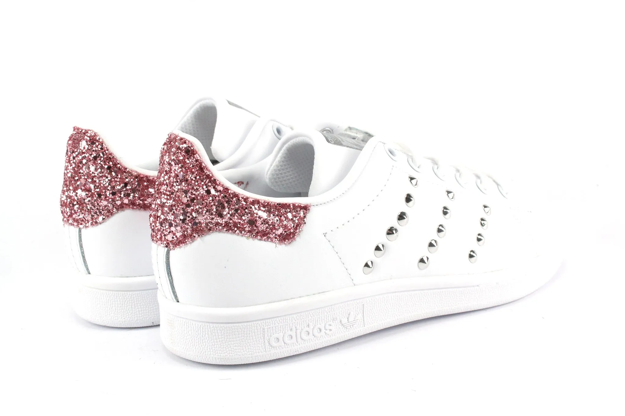 Adidas Stan Smith J Pink Glitter & Borchie