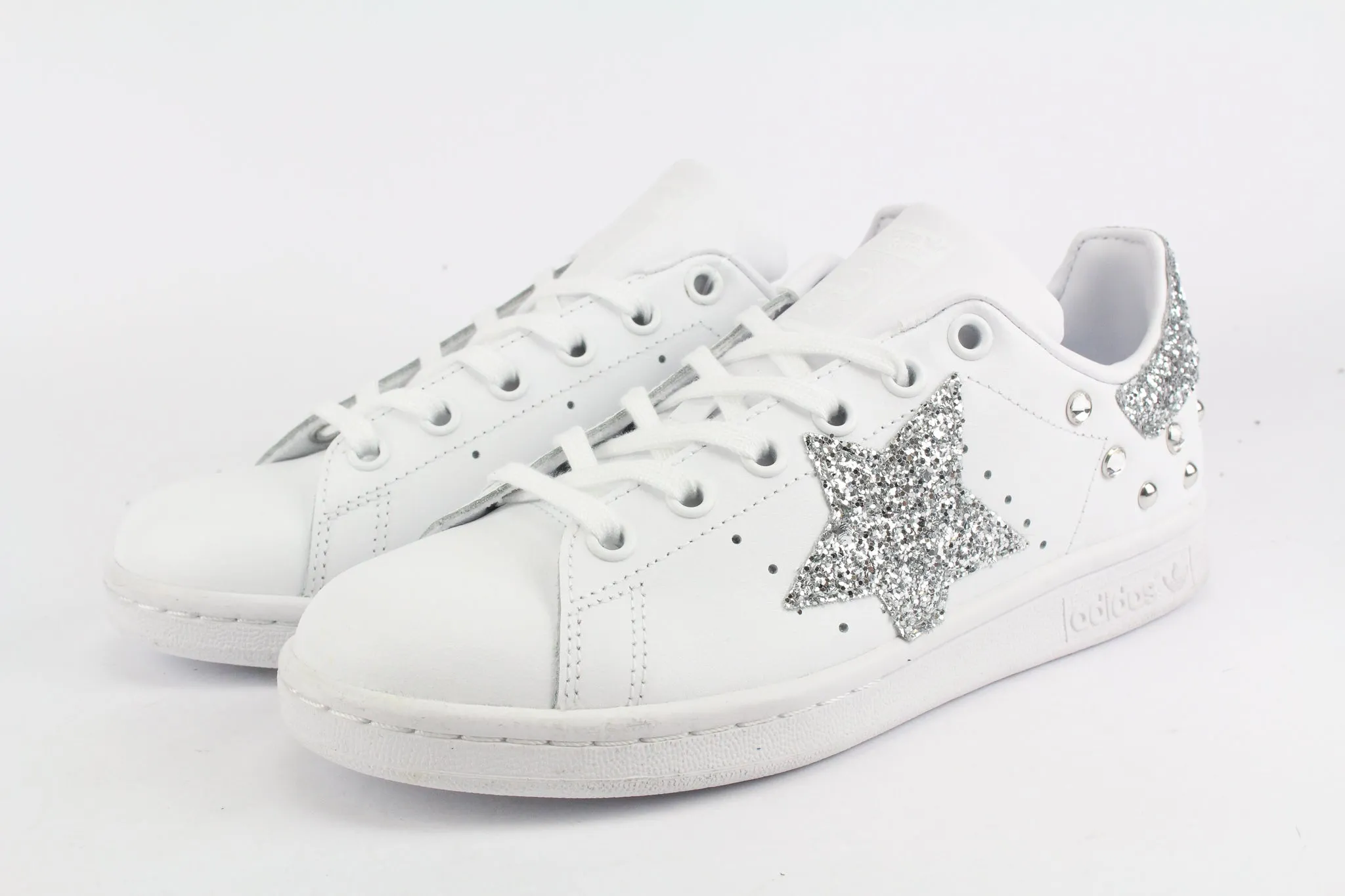 Adidas Stan Smith J Stella Silver Glitter & Strass