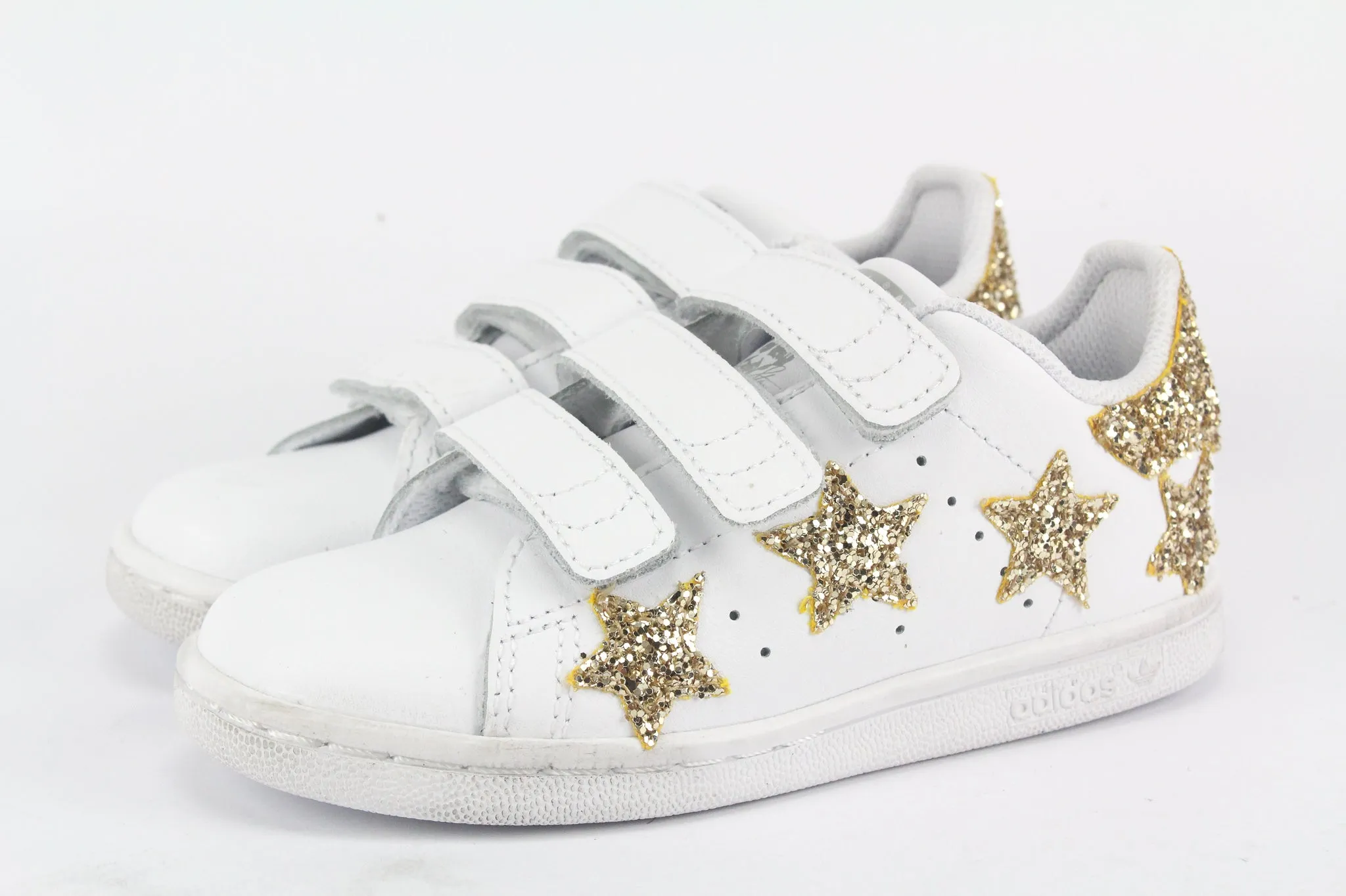 Adidas Stan Smith J Stelle Gold Glitter