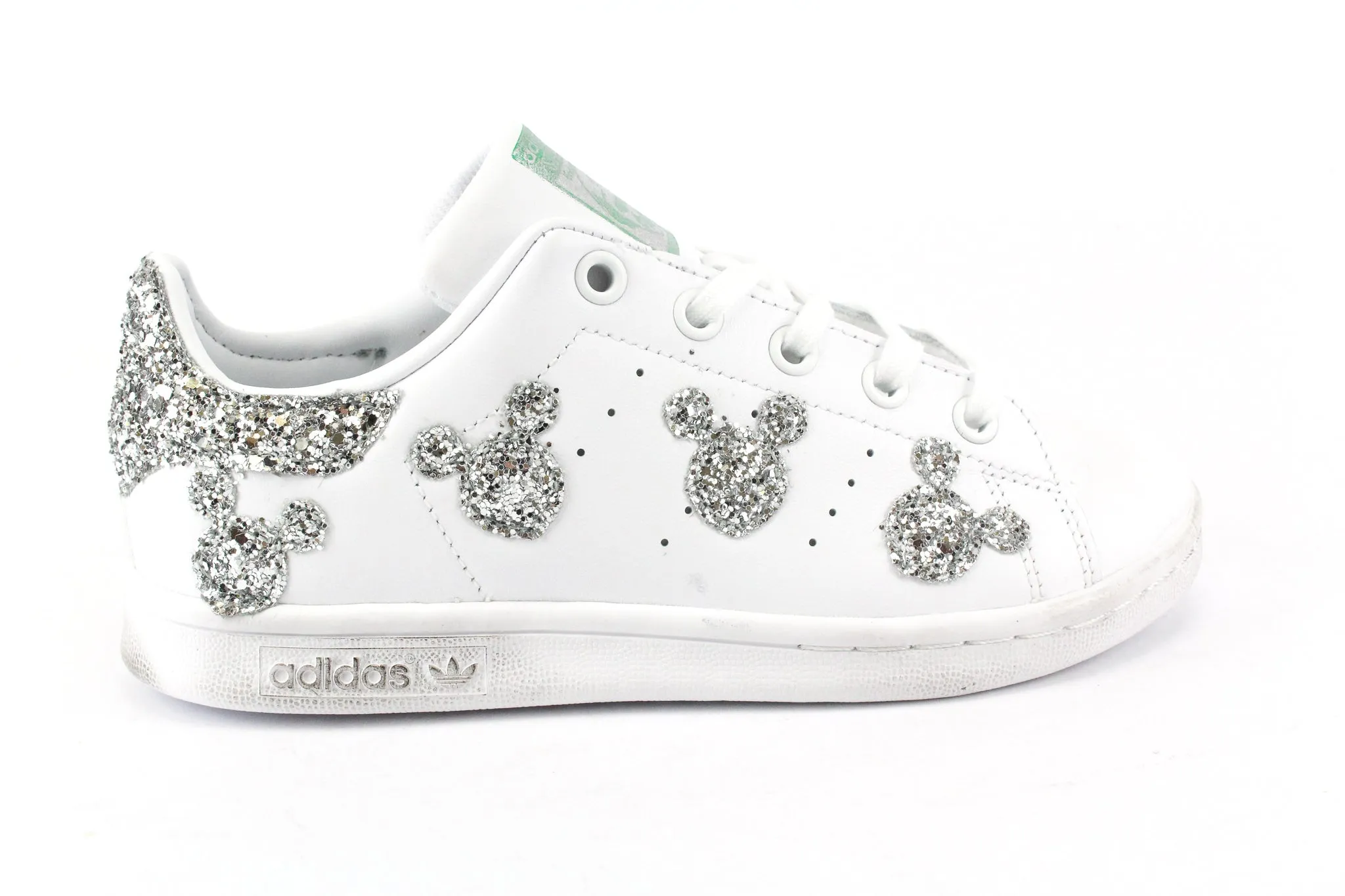 Adidas Stan Smith J Topolini Silver Glitter