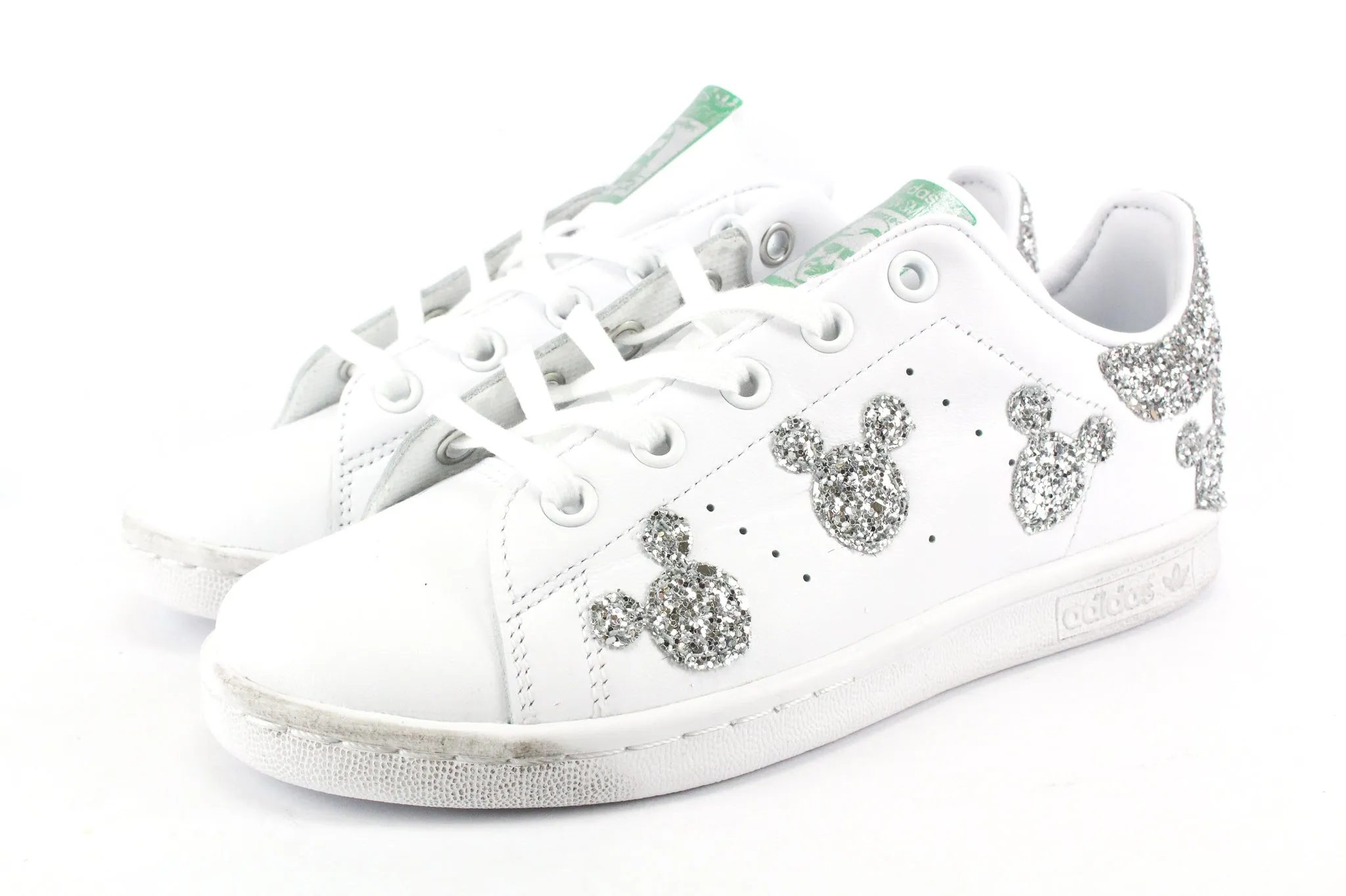 Adidas Stan Smith J Topolini Silver Glitter