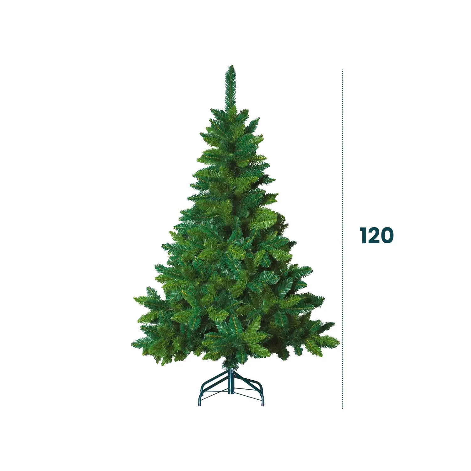 Albero Di Natale Fiorito Base Di Metallo 120cm