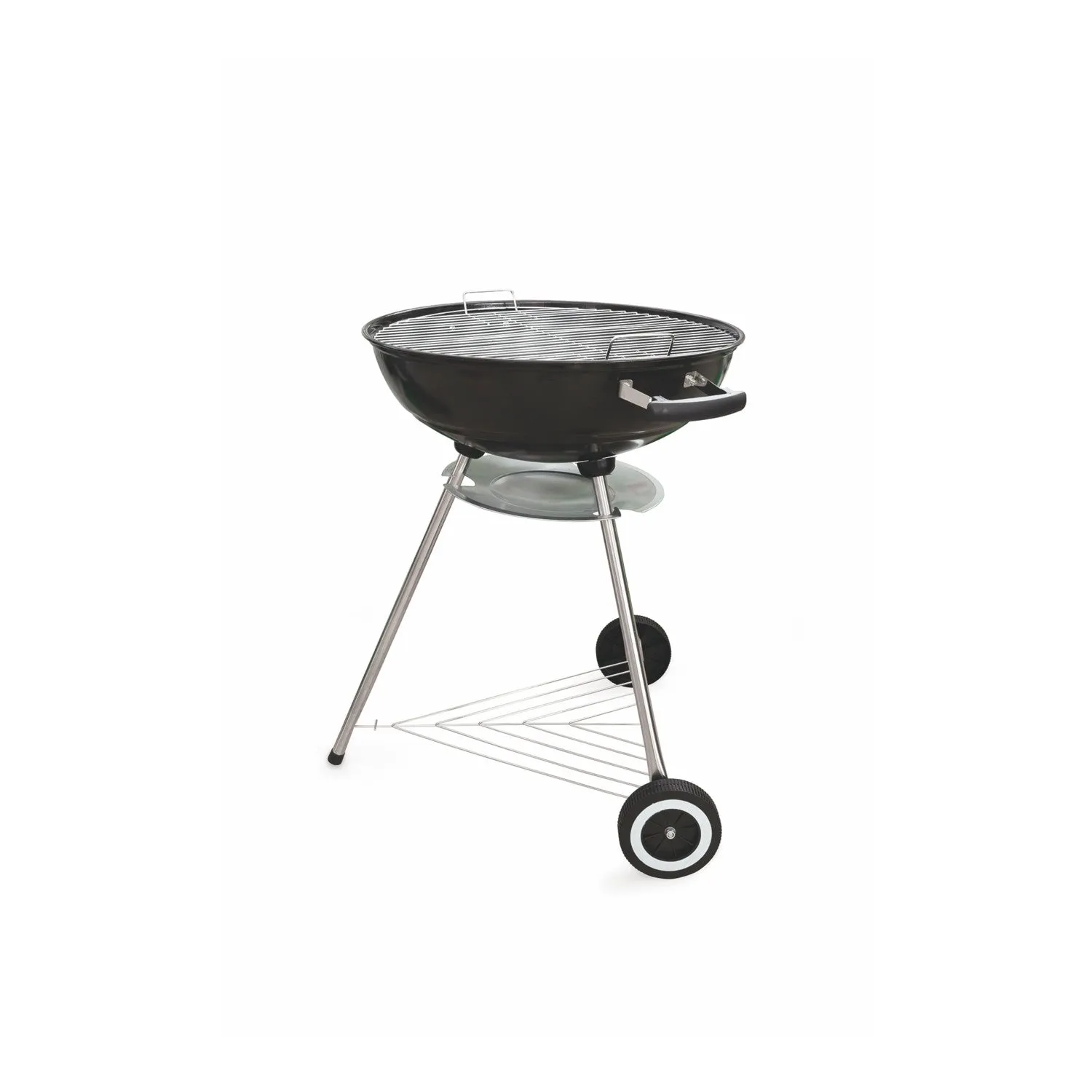 Barbecue Tondo Ruote E Coperchio 73x57x100cm