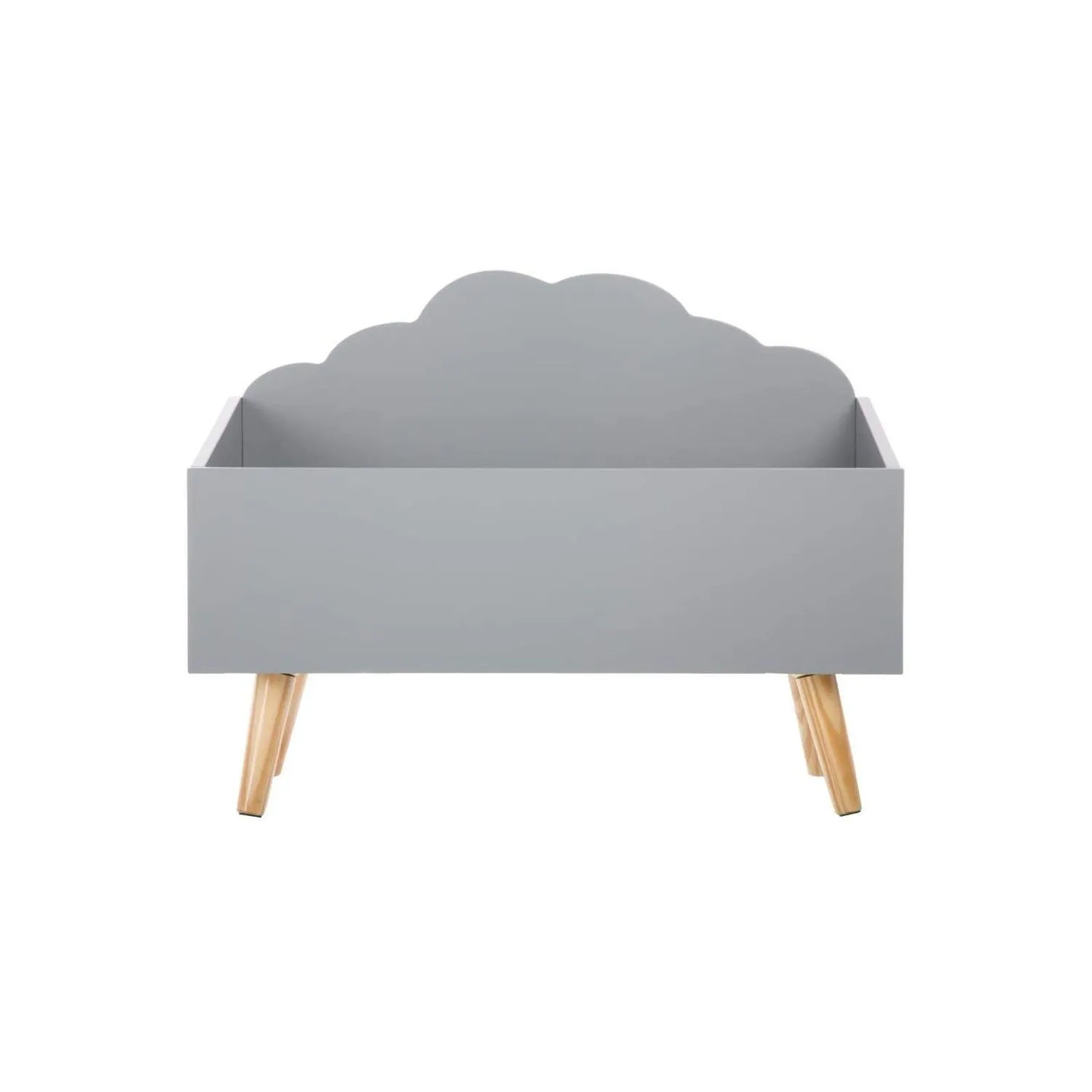 Baule a Forma di Nuvola per Giocattoli 58x45x28cm Grigio