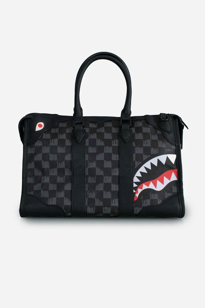 Borsa da donna Drip Check Shark mini duffle black