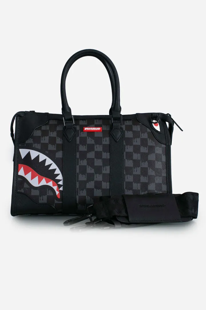 Borsa da donna Drip Check Shark mini duffle black