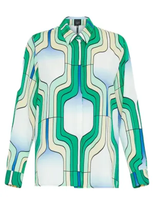 Camicia Sirena Fantasia Geometrica