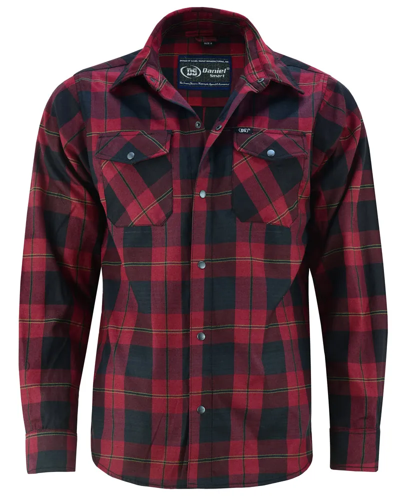 Daniel Smart Flannel Shirt - Red and Black