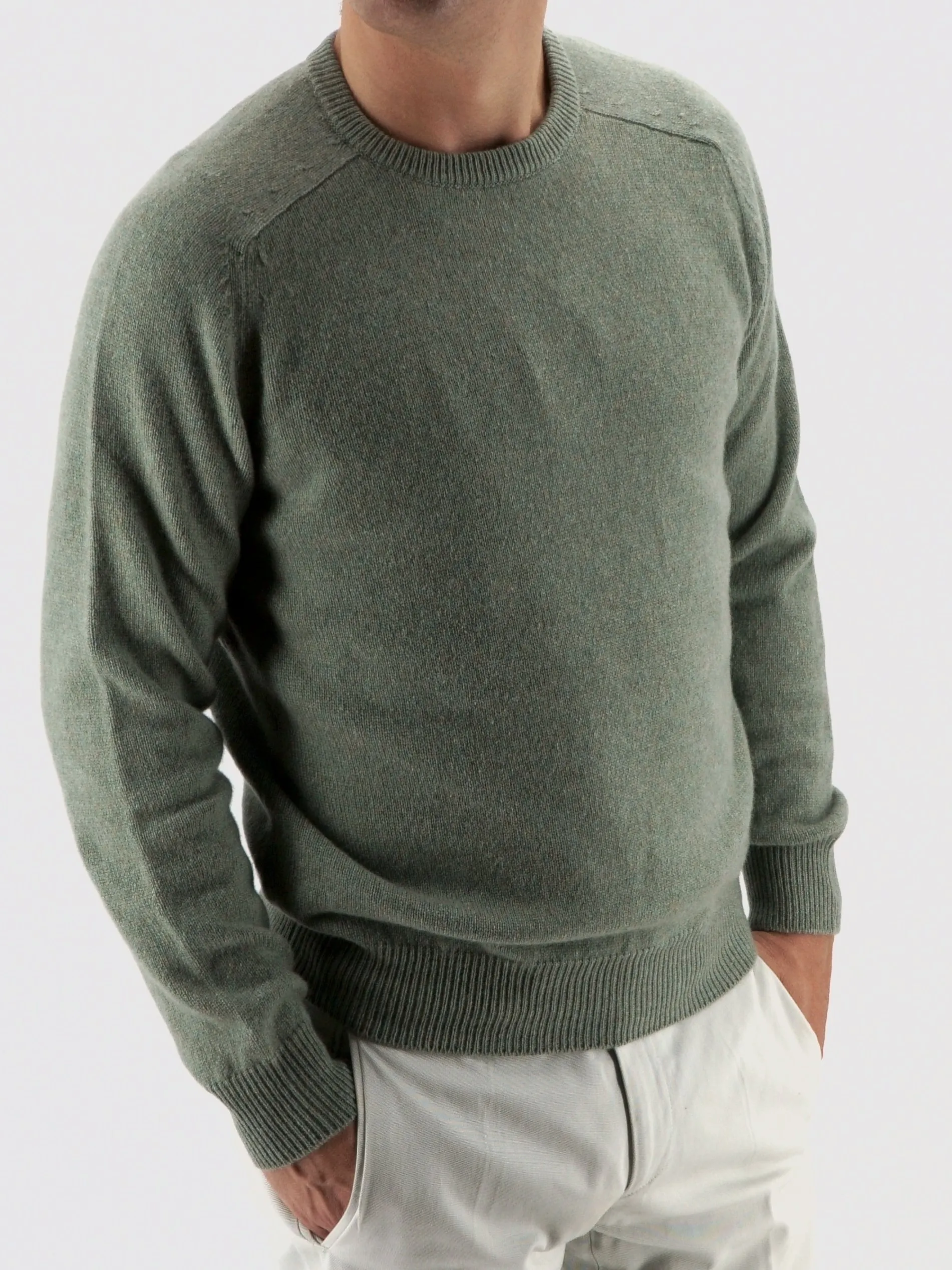 Girocollo Sella Verde 100% Cashmere