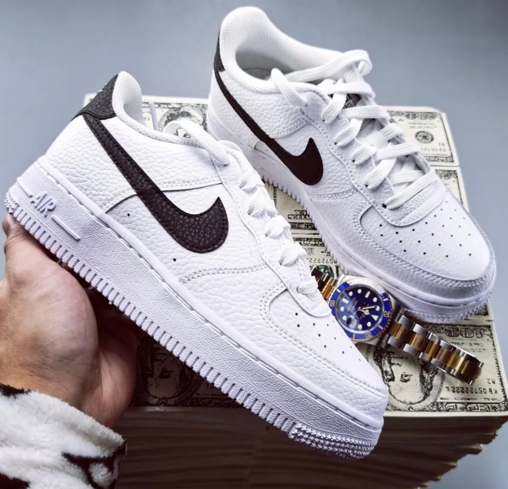 Nike Air Force 1 GS Bianco Logo Nero CT3839 100