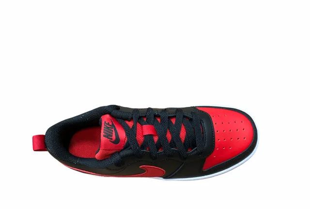 Nike scarpa sneakers da ragazzi Court Borough Low  BQ5448 007 nero rosso