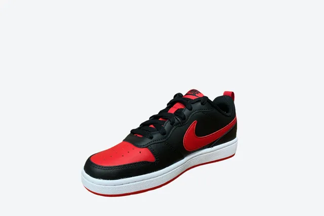 Nike scarpa sneakers da ragazzi Court Borough Low  BQ5448 007 nero rosso