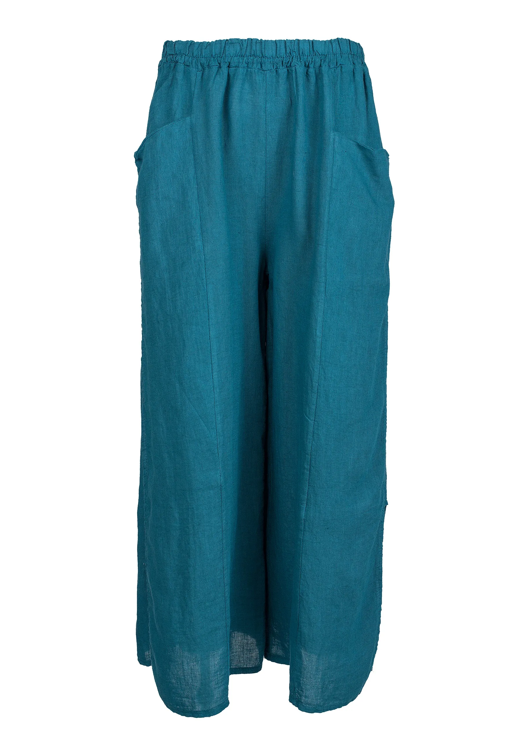 Pantalone con spacchi 100% lino