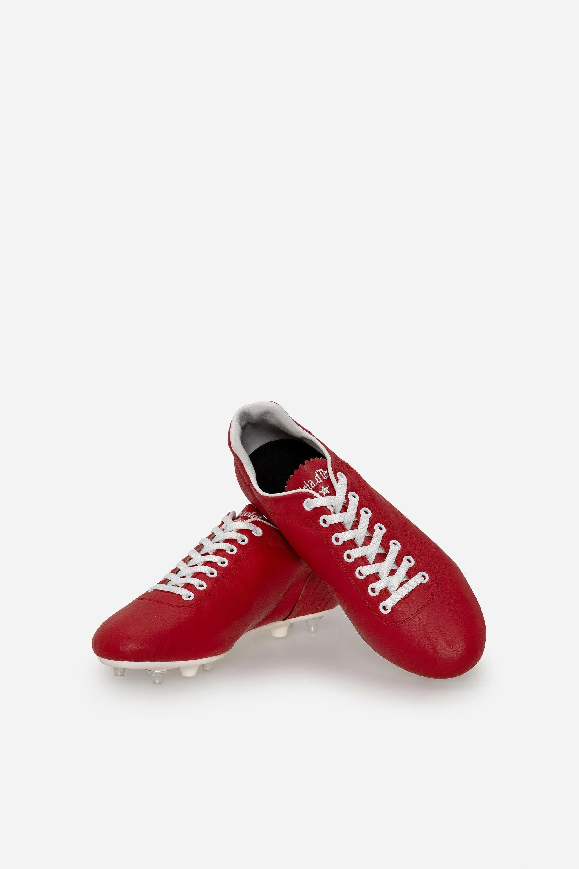 Scarpe da calcio Lazzarini in pelle rossa