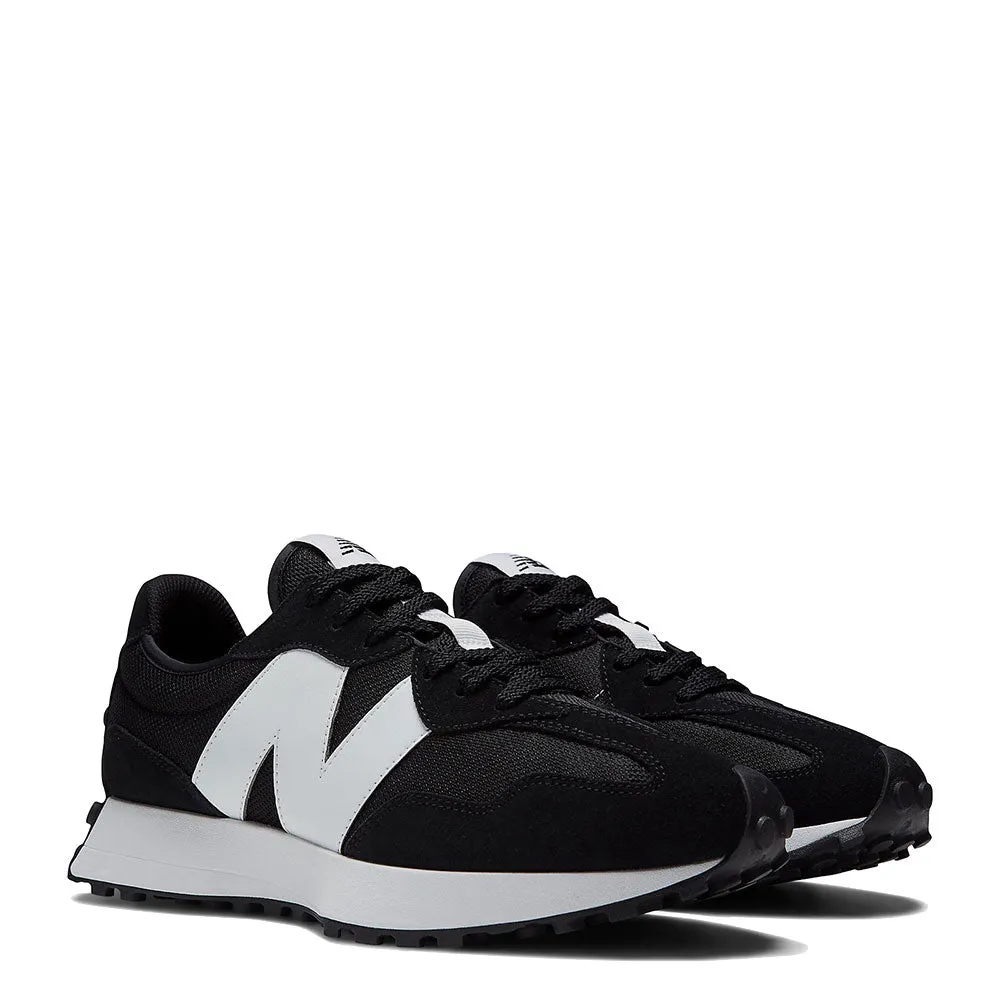 Scarpe Unisex NEW BALANCE Sneakers 327 in Suede e Mesh colore Black e White